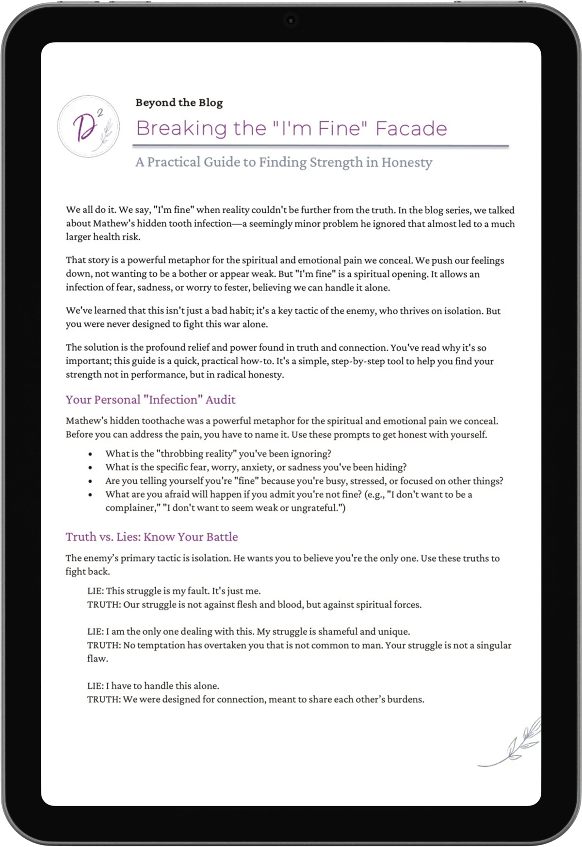 Beyond the Blog: Breaking the "I'm Fine" Facade - A Practical Guide to Finding Strength in Honesty